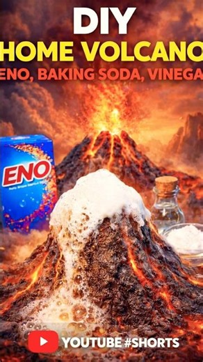 DIY Project🌋😱ENO + Baking Soda + Vinegar = BOOM! #viralreels #viralvideo #craft #entertainment