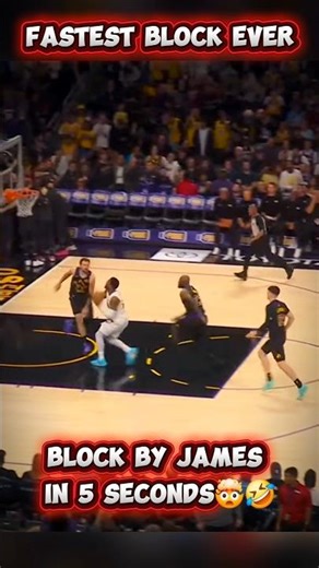 Block by LeBron James in start of the game 🤯 #trending #lebronjames #nbaplayers