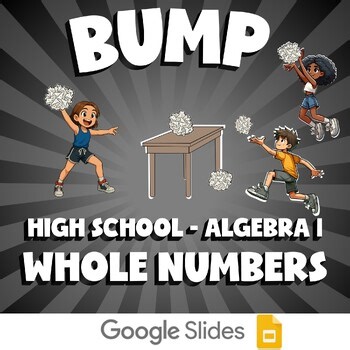 Whole Numbers BUMP Math Game - No Prep Algebra 1 Review Activity