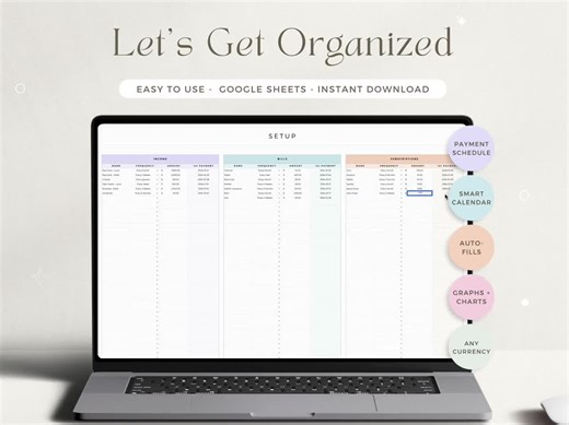 Bill Tracker Spreadsheet Google Sheets Bill Calendar Monthly Smart Bill Planner Editable Bill Payment Dashboard Personal Finance Planner - Etsy Australia