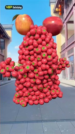 P.1953 - Vegetables walk and collision, c4d special effect