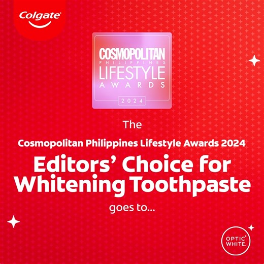 Colgate Optic White Purple is the Cosmopolitan Editors' Choice for Whitening Toothpaste! 🏆 Say #HelloPurple and experience a brighter, whiter smile. 💜 #ColgatePurple Read more about the Cosmopolitan Philippines Lifestyle Awards 2024 here: https://www.cosmo.ph/lifestyle/cosmopolitan-philippines-lifestyle-awards-winners-2024-a1014-a4988-20240405-lfrm2 | Colgate