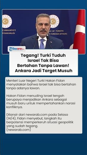 Turki Menuduh Israel Sengaja Ciptakan Musuh Baru, Ankara Bakal Jadi Target Serangan Selanjutnya