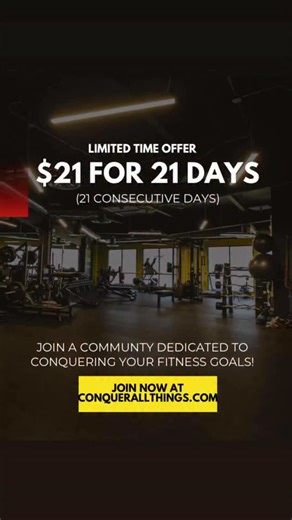 Conquer All Things on Instagram: "🔥 $21 for 21 Days — Limited Launch Offer! 🔥 The wait is over. We just dropped our new high-intensity group bootcamp classes — designed to torch fat, build lean muscle, and leave you drenched, driven, and unstoppable. For a limited time only, get 21 days consecutive days of unlimited classes for just $21. No sign-up fees. No excuses. Just results 💪. Spots are extremely limited — once they’re gone, they’re gone. ⚡ Take control of your health. Take control of yo
