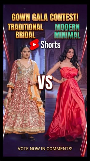 Traditional Bridal vs Modern Minimal Gown 👑 Which Look Wins? #shorts #supermodel