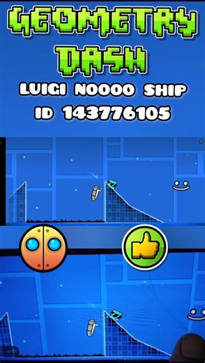 Luigi Noooooooooooo Ship 🥀 #geometrydash #shorts