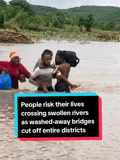 People risk their lives crossing swollen rivers as washed-away bridges cut off entire districts President Peter Mutharika has ordered urgent nationwide inspections of major bridges following destructive floods that have damaged key sections of the M001 and M005 roads, severing transport links and leaving communities isolated. Across affected areas, ordinary people are now struggling to cross raging rivers, wading through dangerous waters or relying on unsafe makeshift crossings after bridges wer