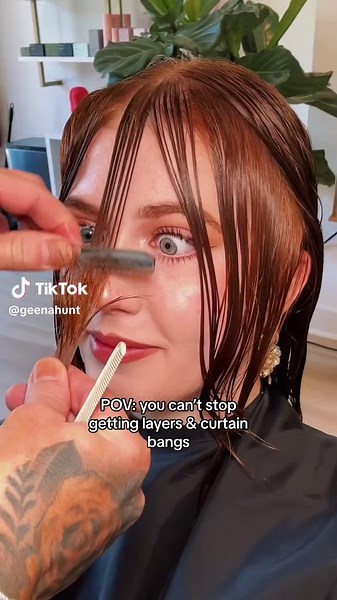The Perfect Haircut for Unstyled Long Layers and Curtain Bangs