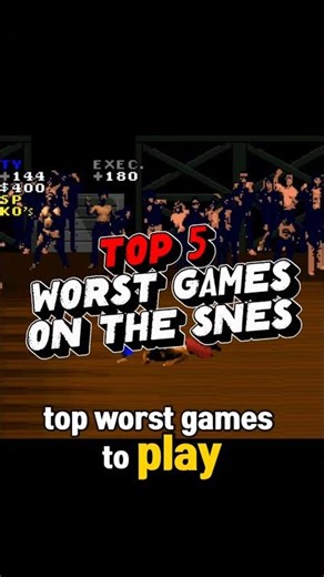 Top 5 Worst games on the SNES to play #retrogaming #snes
