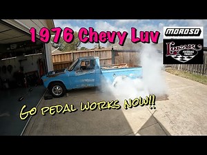 Lokar cables and Moroso battery box install in a 1976 Chevy luv