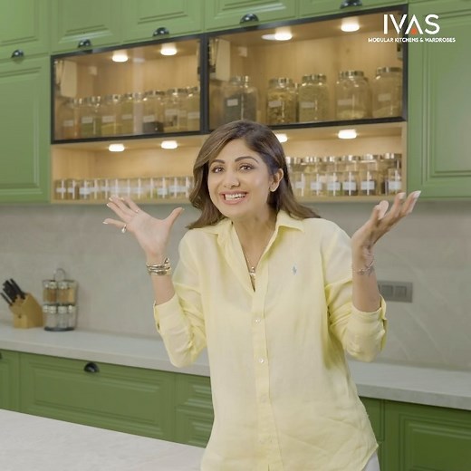 IVAS Modular Kitchens - Where the heart of my home truly comes to life. It’s more than just a space now, it’s vibrant with a pulsating soul that cares for you like a family member! And you know what they say, when you love your home, it loves you back. ♥️✨ @ivas.homes Ghar Dhadakne Do! #IvasHomes #IvasModularKitchens #GharDhadakneDo #KitchenInspiration | Shilpa Shetty Kundra