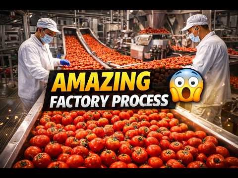 How Tomatoes Become Tomato Sauce 🍅 | Full Factory Process Revealed
