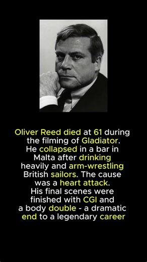 Oliver Reed’s final role ended in tragedy