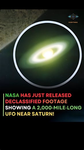 Cosmin Evrything on Instagram: "“NASA’s Declassified Footage Sparks Shock After Massive UFO Spotted Near Saturn” NASA has ignited fresh controversy after allegedly releasing declassified footage that appears to show a massive UFO-like object near Saturn. The mysterious object, claimed by some to stretch for thousands of miles, has fueled intense debate online. While scientists urge caution and suggest natural or optical explanations, UFO enthusiasts believe this could be one of the most extraord