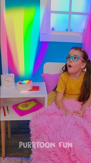 DIY Rainbow Night Lamp 🌈 💡 #Shorts #Kids #DIY