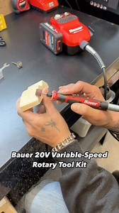 The Bauer 20V Variable-Speed Rotary Tool has a powerful motor and a comfortable 36” flexible shaft for performing detail work with minimal vibration. Includes 36 accessories for cutting, grinding, sanding, and polishing. #HarborFreight #Bauer | Harbor Freight