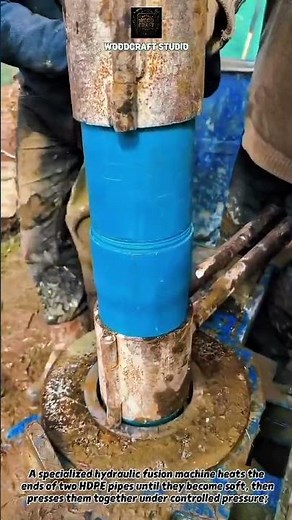 HDPE Pipe Fusion Welding! Strong Leak-Proof Joints in Seconds #construction #plumbing #engineering