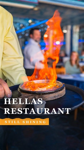 Visit St. Pete-Clearwater, Florida on Instagram: "OOPAH! 🇬🇷✨ @HellasRestaurantAndBakery is back & stronger than ever! With the help of a supportive community and countless well wishes, Hella’s has reopened its doors in Tarpon Springs. Hellas is known for its Saganki (flamed cheese🔥🧀), authentic Greek cuisine and the hospitality that you know and love. Stop by, share a meal, & see how Hellas is #StillShining brighter than ever! 📌 Learn more about Hellas Restaurant’s resilience story with the