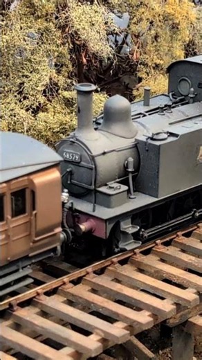 🚂 S Scale Passenger Train Crosses the Trestle Bridge #railway #modeltrains #shorts
