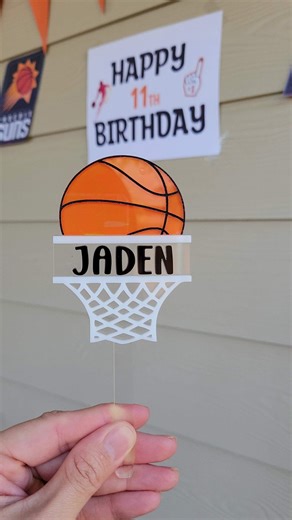 Acrylic Basketball Birthday Cake Topper, Sports Theme, NBA - Etsy