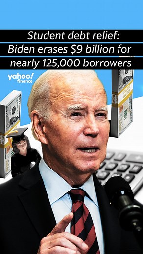 1.8K views · 20 reactions | Student debt relief: Biden erases $9 billion for nearly 125,000 borrowers | Yahoo Finance | Facebook