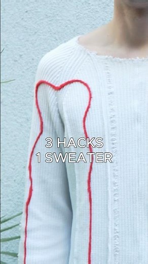 3 Simple Hacks To Upcycle A Sweater (That LOOK Advanced...)