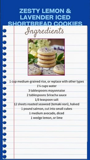 Zesty Lemon & Lavender Iced Shortbread Cookies