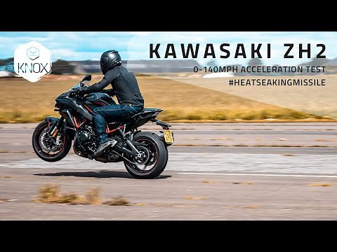 Kawasaki ZH2 Acceleration test 0-140mph Rocket Ship 🚀 Knox armour