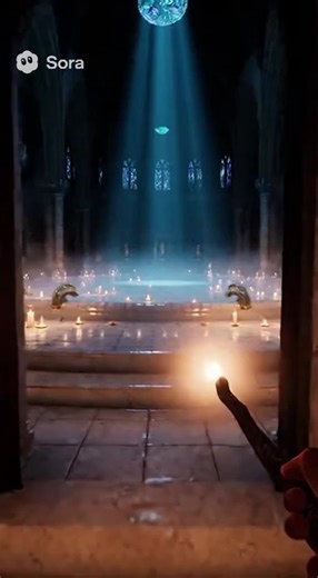 Prefect’s Bath - Night time Exploration V2#harrypotter #sora2 #halloween #unrealengine #aiart