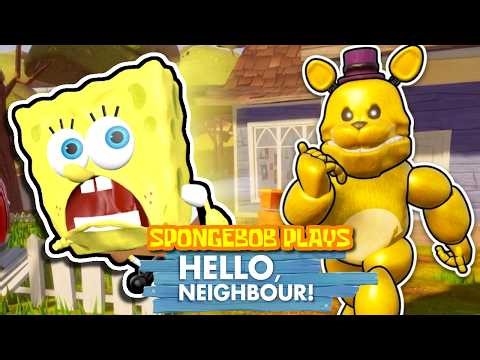 SpongeBob Plays: Fredbear Mod | Hello Neighbor