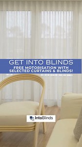 Transform your windows with motorised curtains and blinds—FREE motors included with selected products. Upgrade your home today! | Into Blinds | Facebook