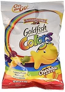 Pepperidge Farm Cheddar Goldfish Colors snack pack (36 count), 2.25 oz bags
