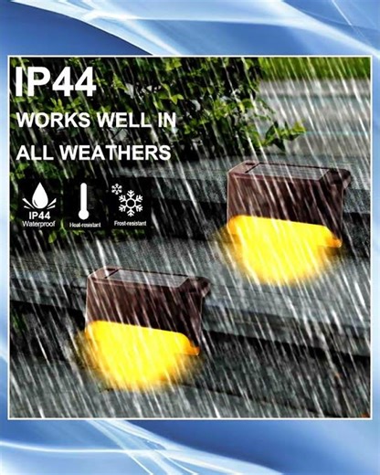 Ecurfu Solar Deck Lights Outdoor, 6 Pack Led Solar Step Light ABS Waterproof for Outdoor Deck, St...