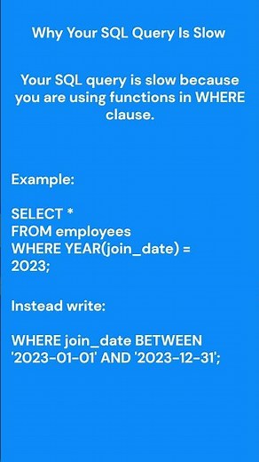 Why Your SQL Query Is Slow 😳 (Fix It Fast)