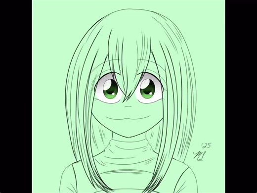 Práctica de Animación en Procreate: Tsuyu Asui