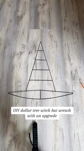 Kristina on Instagram: "Diy dollar tree witch hat wreath with an upgrade! I used about 25 mesh clusters 6-8inches long 2 packs of creepy cloth and 5 packs of mesh and 2 rolls of accent ribbon to make this . #diy #dollartree #diywreath #diydoordecor #dollartreewitchhat"
