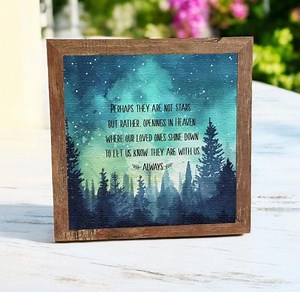 Sympathy Gift, Personalized Watercolor Memorial Gift, Loss of Mom Dad Grandma Grandpa, Perhaps They Are Not Stars Funeral Gift. - Etsy