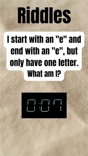 #RiddleEnglish 141 | Starts and Ends With E... Just Like My Grades 😅 #riddleenglish #riddlejourney