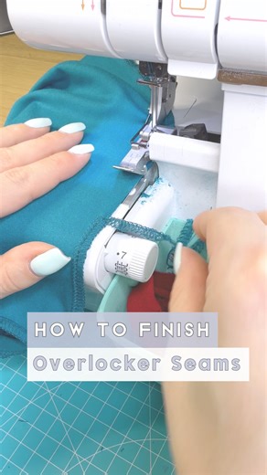 🌀 Not sure how to finish an overlock seam in the round? It’s very common to be sewing “in the round” with a serger (you see it in hems, collars or cuffs). So here’s my favorite method for a clean finish! 🧵 The secret lies in sewing over the beginning of the seam by a couple of centimeters (with a lot of caution so you don’t cut into the fabric or seam), and then pivoting the fabric away to create a thread tail which you can then hide with the help of a needle. It does take a bit of patience an