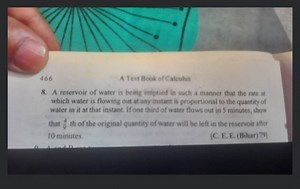 466 A Text Book of Calculus A reservoir of water is being cmopt... | Filo