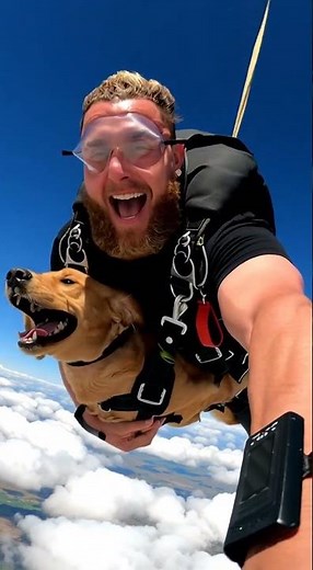 Dog Loses It During Skydive!