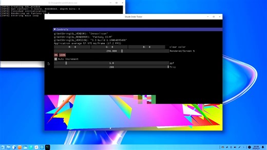风华2号运行极客湾显卡渲染方式测试工具