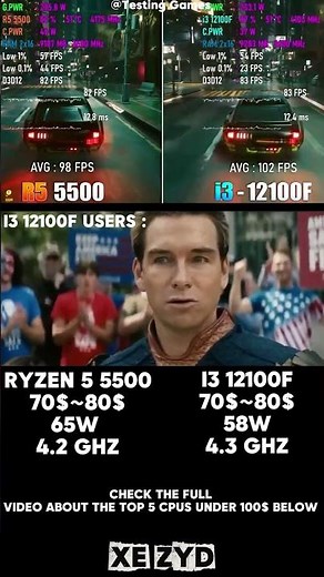 Ryzen 5 5500 vs i3 12100F – BEST BUDGET CPUS !