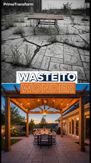 Amazing Patio Makeover! Overgrown Yard Becomes Beautiful Dining Area