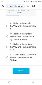 Format the following UI arrangements in Android XML layouts:A... | Filo