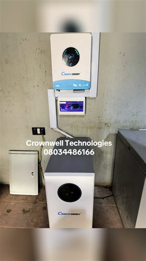 No noise, no fuel — just pure solar power 🔋☀️ 6kW Cworth Energy Inverter 15kWh Cworth Lithium Battery 12 x 590W Jinko Panels ☀️ Powering a 4-bedroom bungalow with ease: ✅ 1HP Inverter AC*2 ✅ Freezer   Fridge ✅ Borehole Pump ✅ TV, Blender, Washing Machine ✅ Lights, and more! Crownwell Technologies — Power that never fails. #SolarDoneRight #CrownwellTech #GoOffGrid #SmartLiving #fyp