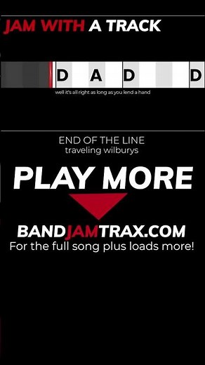 End Of The Line by Traveling Wilburys | BANDJAMTRAX EASY GUITAR | Jam With A Track