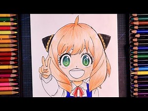 How to Draw Anya Forget From Spy X Family(colour) || Anime Drawing step by step