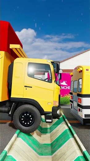 Car, Bus, and Truck vs Speed Bumps