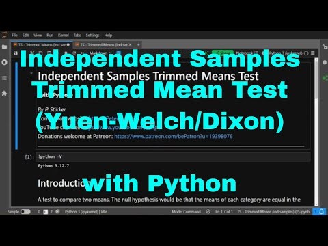 Python - Independent Samples Trimmed Mean test